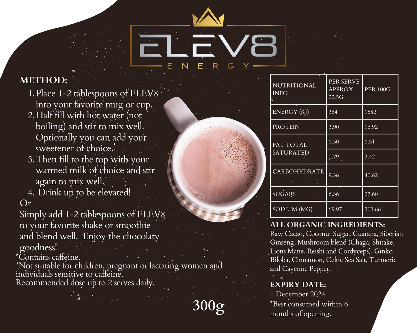 ELEV8 Energy 300g Drink Powder