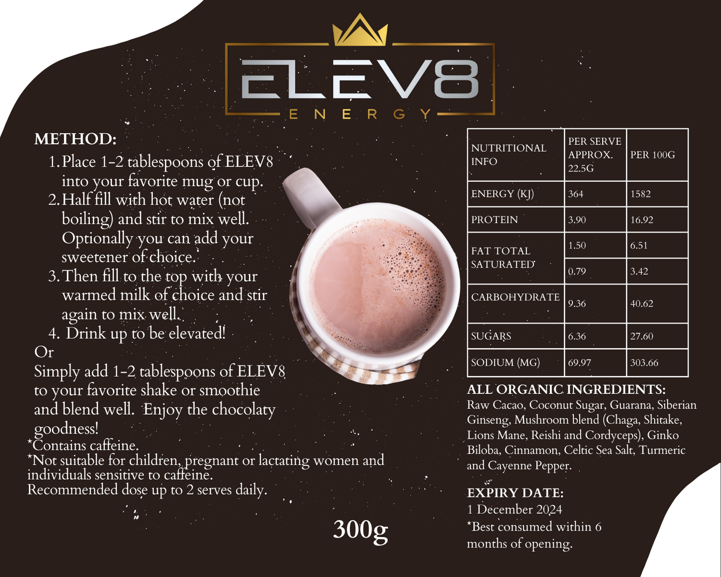 ELEV8 ENERGY 600g Drink Powder | One Month Supply